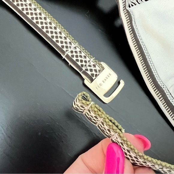 Ted Baker Bahli Quartz Print Triangle Bikini Top, removable vanity cups, S/M - Picture 5 of 9